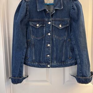 Pilcro Blue Denim Jacket with Button Details